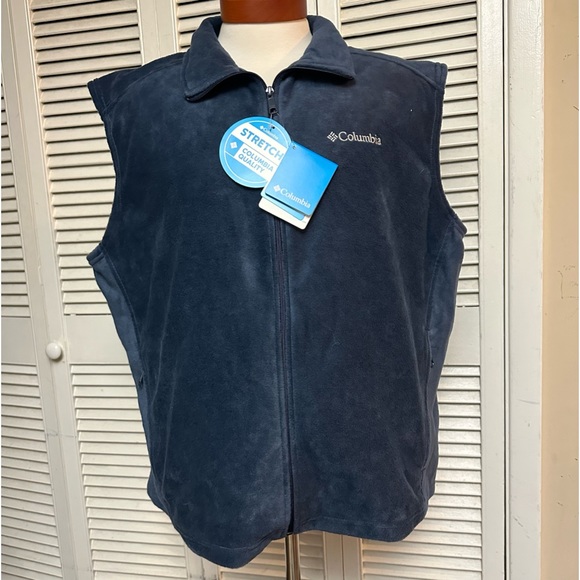Columbia Other - NWTs Columbia Vest Size XL Fleece Dark Blue Stretch